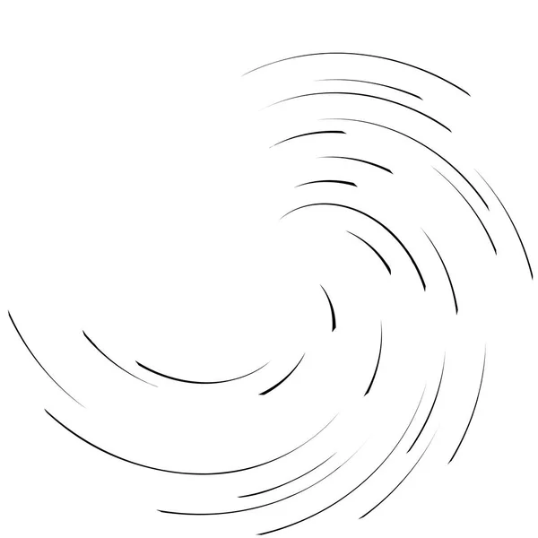 Detailliertes Wirbel Spiralelement Whirlpool Wirbeleffekt Kreisförmige Rotierende Berstlinien Wirbel Radiale — Stockvektor