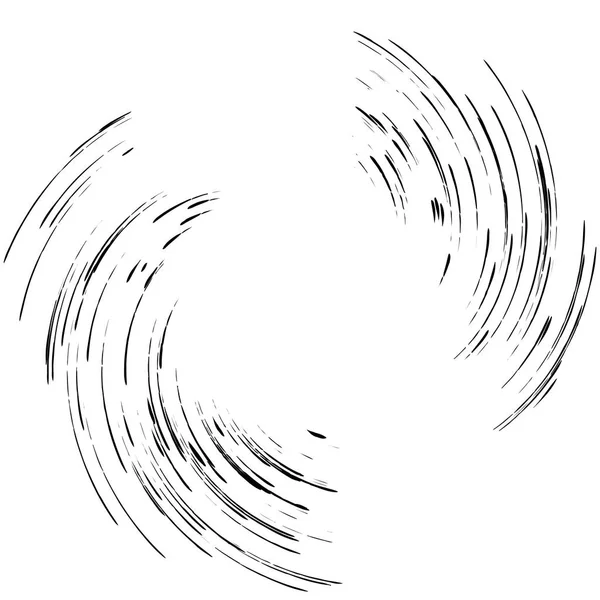 Szczegółowy Wirl Element Spiralny Whirlpool Efekt Bąk Okrągłe Obrotowe Linie — Wektor stockowy