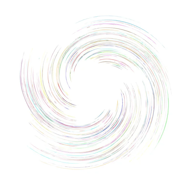 Giro Detallado Elemento Espiral Whirlpool Efecto Remolino Líneas Circulares Rotativas — Vector de stock