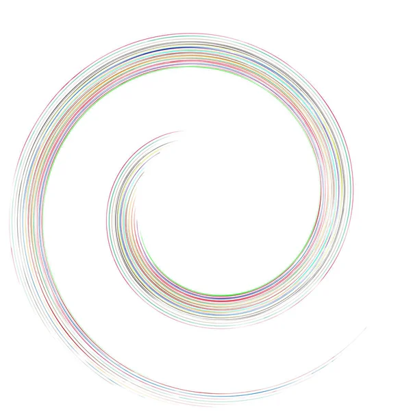 Rotazione Dettagliata Elemento Spirale Whirlpool Effetto Vortice Linee Scoppio Circolari — Vettoriale Stock