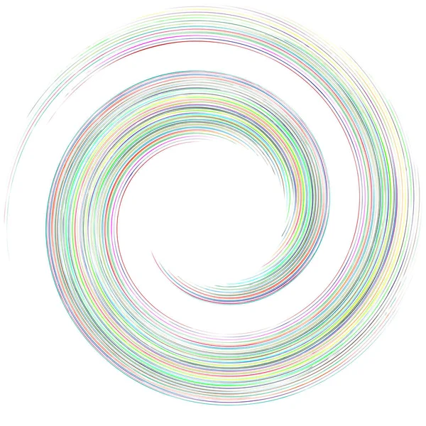 Tourbillon Détaillé Élément Spirale Tourbillon Effet Tourbillon Lignes Éclatement Circulaires — Image vectorielle