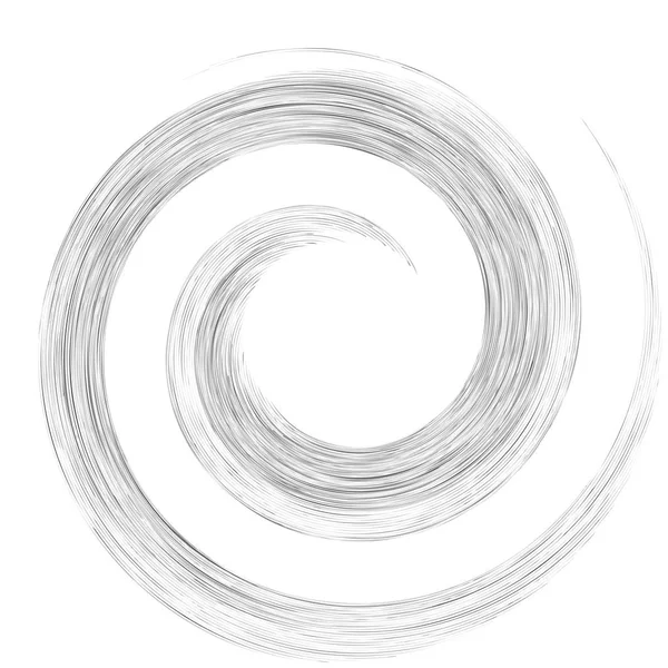 Giro Detallado Elemento Espiral Whirlpool Efecto Remolino Líneas Circulares Rotativas — Vector de stock