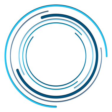 Soyut eşmerkezli daire. Sarmal, girdap, dönme elementi. Dairesel ve radyal çizgiler volta atar, sarmal. Dönüşümlü bölünmüş daire. Yayılan soyut yay çizgileri. Geometrik koklear, girdap çizimi