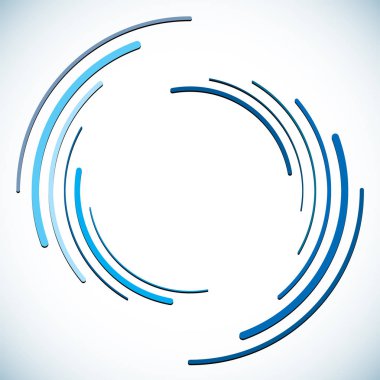 Soyut eşmerkezli daire. Sarmal, girdap, dönme elementi. Dairesel ve radyal çizgiler volta atar, sarmal. Dönüşümlü bölünmüş daire. Yayılan soyut yay çizgileri. Geometrik koklear, girdap çizimi