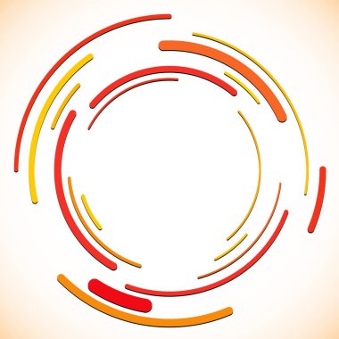 Soyut eşmerkezli daire. Sarmal, girdap, dönme elementi. Dairesel ve radyal çizgiler volta atar, sarmal. Dönüşümlü bölünmüş daire. Yayılan soyut yay çizgileri. Geometrik koklear, girdap çizimi