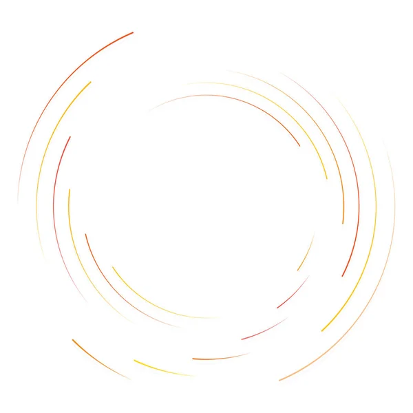 Abstraktní Soustředný Kruh Spirála Víření Kroucení Kruhové Radiální Čáry Volute — Stockový vektor
