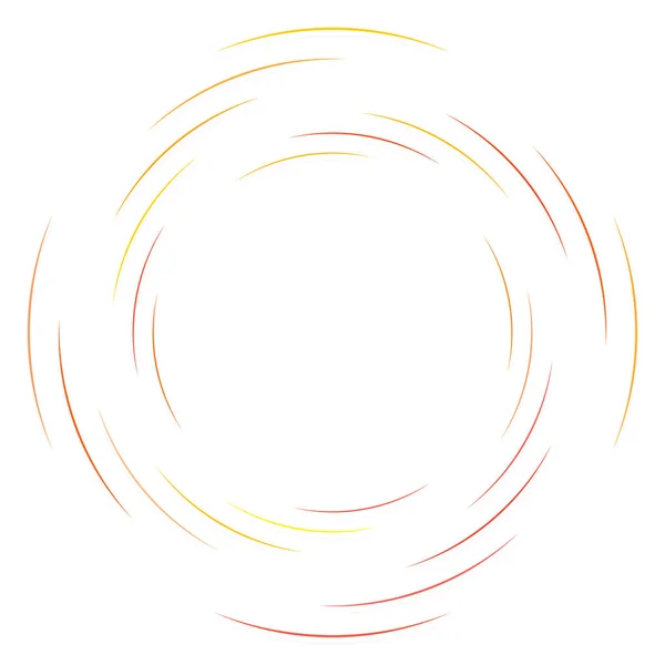Абстрактне Концентричне Коло Спіральний Вихровий Вихровий Елемент Кругові Радіальні Лінії — стоковий вектор