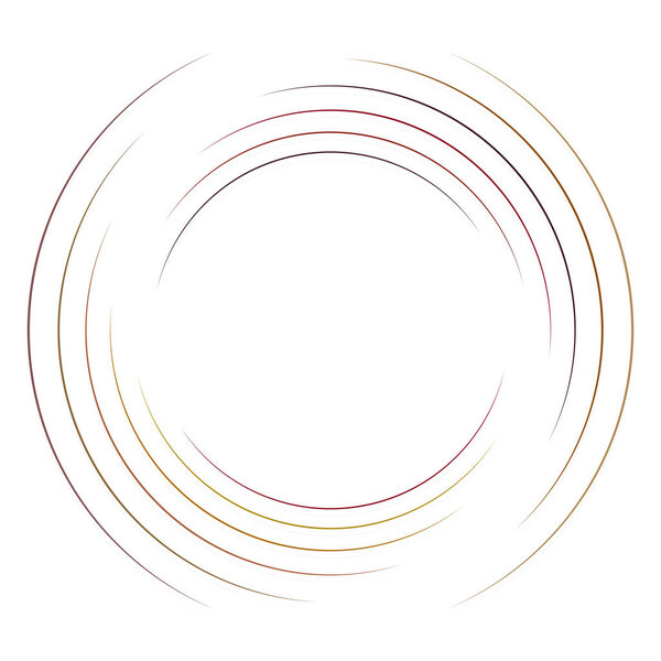 Абстрактный концентрический круг. Спираль, вращение, вращение элемента. Круговые и радиальные линии полны, спиральны. Сегментированный круг с вращением. Абстрактные излучающие линии дуги. Геометрическая кохлеарная, вихревая иллюстрация