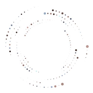Rastgele noktalı, nokta, yarı ton benekler eşmerkezli daire. Spiral, girdap, girdap elementi. Dairesel ve radyal çizgiler volute, sarlis. Döndürme ile bölümlenmiş daire. Yay yayı yayı. Koklear, girdap illüstrasyon