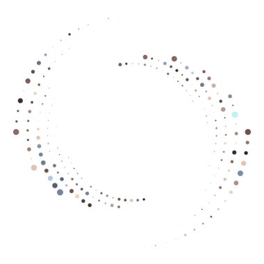 Rastgele noktalı, nokta, yarı ton benekler eşmerkezli daire. Spiral, girdap, girdap elementi. Dairesel ve radyal çizgiler volute, sarlis. Döndürme ile bölümlenmiş daire. Yay yayı yayı. Koklear, girdap illüstrasyon