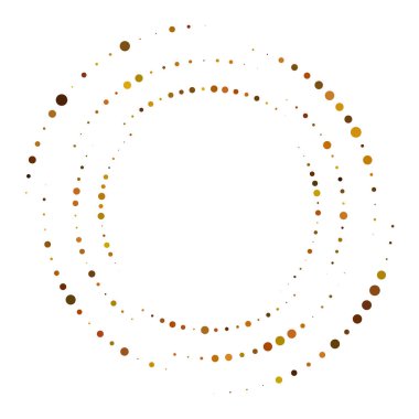 Rastgele noktalı, nokta, yarı ton benekler eşmerkezli daire. Spiral, girdap, girdap elementi. Dairesel ve radyal çizgiler volute, sarlis. Döndürme ile bölümlenmiş daire. Yay yayı yayı. Koklear, girdap illüstrasyon