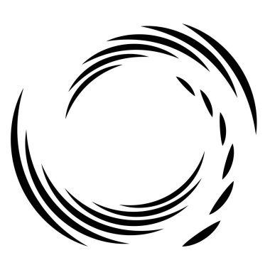 Soyut eşmerkezli daire. Sarmal, girdap, dönme elementi. Dairesel ve radyal çizgiler volta atar, sarmal. Dönüşümlü bölünmüş daire. Yayılan soyut yay çizgileri. Geometrik koklear, girdap çizimi