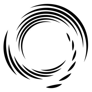 Soyut eşmerkezli daire. Sarmal, girdap, dönme elementi. Dairesel ve radyal çizgiler volta atar, sarmal. Dönüşümlü bölünmüş daire. Yayılan soyut yay çizgileri. Geometrik koklear, girdap çizimi