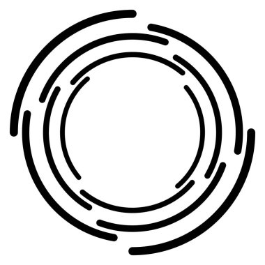 Soyut eşmerkezli daire. Sarmal, girdap, dönme elementi. Dairesel ve radyal çizgiler volta atar, sarmal. Dönüşümlü bölünmüş daire. Yayılan soyut yay çizgileri. Geometrik koklear, girdap çizimi