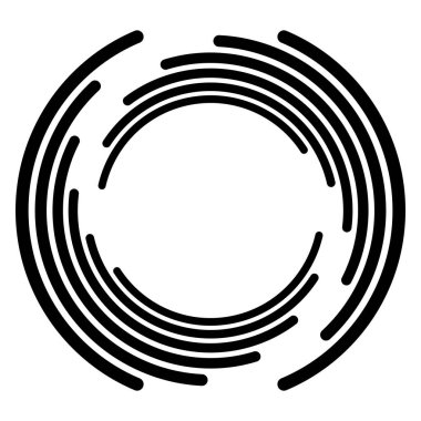 Soyut eşmerkezli daire. Sarmal, girdap, dönme elementi. Dairesel ve radyal çizgiler volta atar, sarmal. Dönüşümlü bölünmüş daire. Yayılan soyut yay çizgileri. Geometrik koklear, girdap çizimi