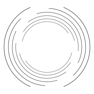 Soyut eşmerkezli daire. Sarmal, girdap, dönme elementi. Dairesel ve radyal çizgiler volta atar, sarmal. Dönüşümlü bölünmüş daire. Yayılan soyut yay çizgileri. Geometrik koklear, girdap çizimi