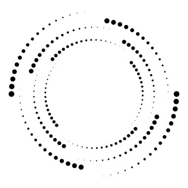 Noktalı, nokta, benekler soyut eşmerkezli daire. Spiral, girdap, girdap elementi. Dairesel ve radyal çizgiler volute, sarlis. Döndürme ile bölümlenmiş daire. Yay çizgileri yayan. Koklear, girdap illüstrasyon