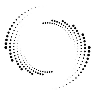 Noktalı, nokta, benekler soyut eşmerkezli daire. Spiral, girdap, girdap elementi. Dairesel ve radyal çizgiler volute, sarlis. Döndürme ile bölümlenmiş daire. Yay çizgileri yayan. Koklear, girdap illüstrasyon