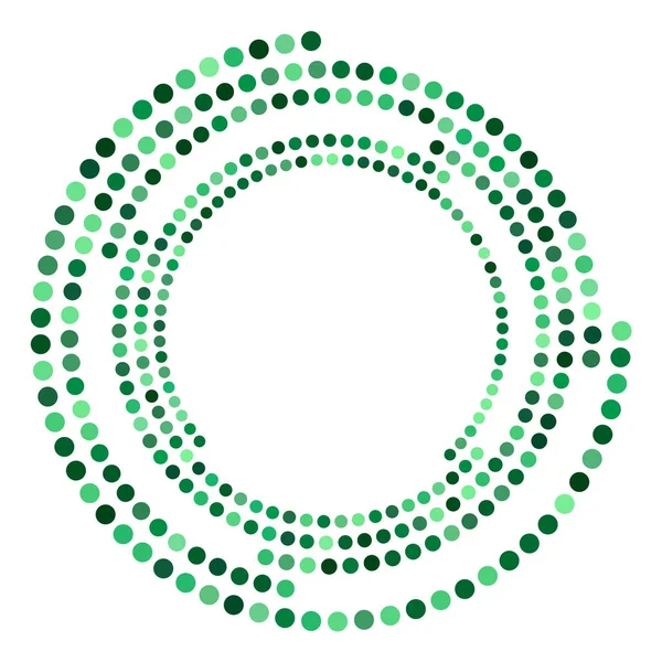 Puntos Puntos Motas Círculo Concéntrico Abstracto Espiral Remolino Elemento Giratorio — Archivo Imágenes Vectoriales