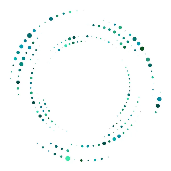 Véletlenszerű Pontozott Pont Raszteres Foltok Koncentrikus Kör Spirál Örvény Forgató — Stock Vector