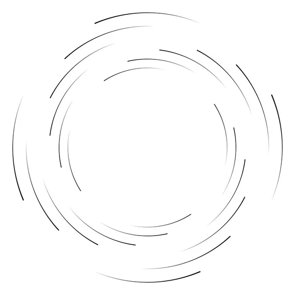 Abstracte Concentrische Cirkel Spiraalvormig Draaibaar Draaiend Element Cirkel Radiale Lijnen — Stockvector