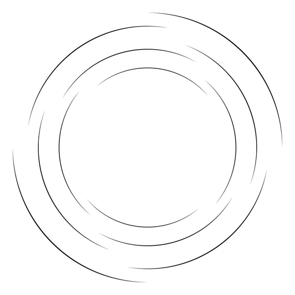 Abstracte Concentrische Cirkel Spiraalvormig Draaibaar Draaiend Element Cirkel Radiale Lijnen — Stockvector