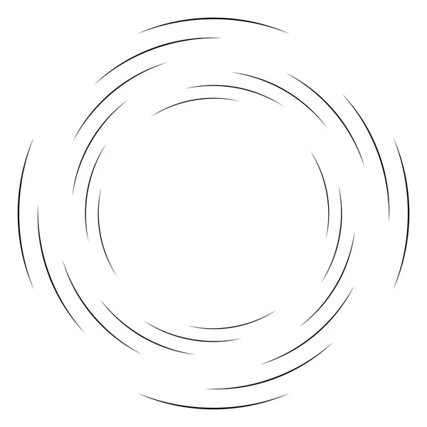 Abstrakt Koncentrisk Cirkel Spiral Virvlande Virvlande Element Cirkulära Och Radiella — Stock vektor