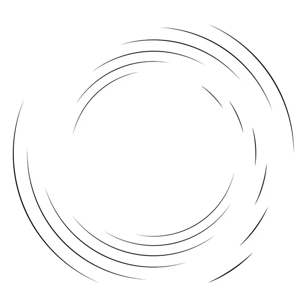 Abstrakt Koncentrisk Cirkel Spiral Virvlande Virvlande Element Cirkulära Och Radiella — Stock vektor