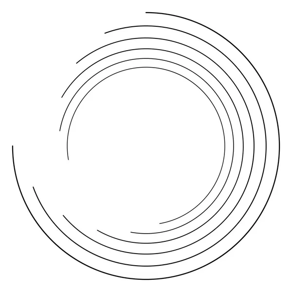 Αφηρημένος Ομόκεντρος Κύκλος Σπιράλ Σπιράλ Σπιράλ Στοιχείο Κυκλικές Και Ακτινικές — Διανυσματικό Αρχείο