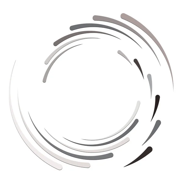 Abstrakter Konzentrischer Kreis Spirale Wirbel Wirbelelement Kreisförmige Und Radiale Linien — Stockvektor