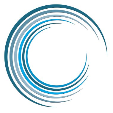 Soyut eşmerkezli daire. Sarmal, girdap, dönme elementi. Dairesel ve radyal çizgiler volta atar, sarmal. Dönüşümlü bölünmüş daire. Yayılan soyut yay çizgileri. Geometrik koklear, girdap çizimi