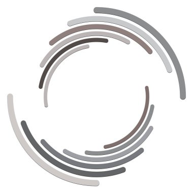 Soyut eşmerkezli daire. Sarmal, girdap, dönme elementi. Dairesel ve radyal çizgiler volta atar, sarmal. Dönüşümlü bölünmüş daire. Yayılan soyut yay çizgileri. Geometrik koklear, girdap çizimi