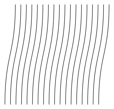 Soyut dalgalı, sallayarak (zikzak) çizgiler elemanı. Dikey çizgiler, dalgalı çizgiler, düz bozulma etkisi. Kıvrımlı, kıvrımlı paralel çizgiler. Salınım, darbe çözgü etkisi elemanı