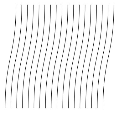 Soyut dalgalı, sallayarak (zikzak) çizgiler elemanı. Dikey çizgiler, dalgalı çizgiler, düz bozulma etkisi. Kıvrımlı, kıvrımlı paralel çizgiler. Salınım, darbe çözgü etkisi elemanı