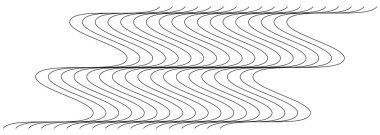 Soyut dalgalı, sallayarak (zikzak) çizgiler elemanı. Dikey çizgiler, dalgalı çizgiler, düz bozulma etkisi. Kıvrımlı, kıvrımlı paralel çizgiler. Salınım, darbe çözgü etkisi (Geniş, dikdörtgen formatı)
