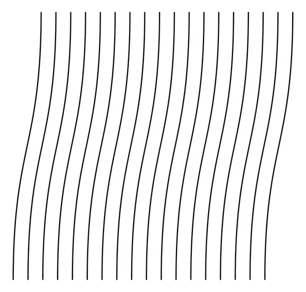 Element Linii Ondulate Abstracte Fluturând Zigzag Linii Verticale Dungi Efect — Vector de stoc