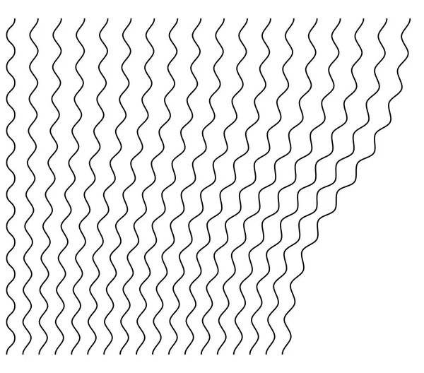 Element Linii Ondulate Abstracte Fluturând Zigzag Linii Verticale Dungi Efect — Vector de stoc