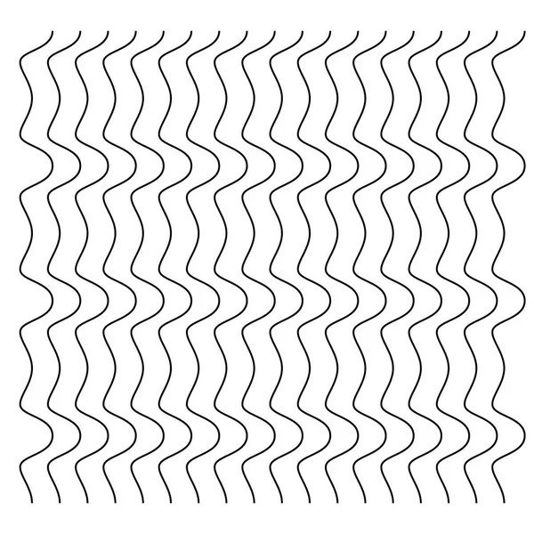 Elemento Líneas Onduladas Onduladas Zigzag Abstractas Líneas Verticales Rayas Con — Vector de stock