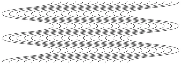 Élément Abstrait Lignes Ondulées Ondulées Zigzag Lignes Verticales Bandes Avec — Image vectorielle