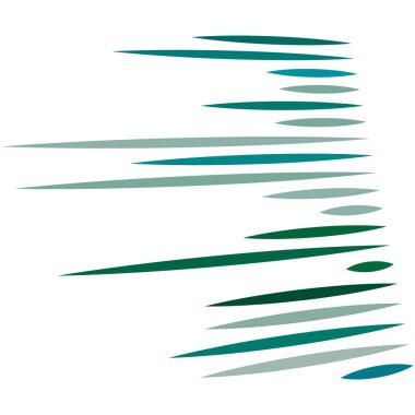 3d Soyut çizgiler. Perspektifte dinamik düz patlama çizgileri. 