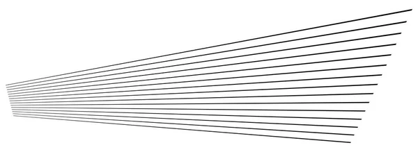 Linee astratte 3D. Linee dinamiche rettilinee di scoppio in prospettiva . — Vettoriale Stock