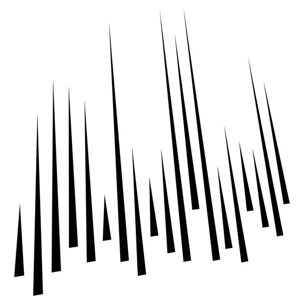 Abstrakta 3D-linjer. Dynamiska raka burst-linjer i perspektiv. — Stock vektor