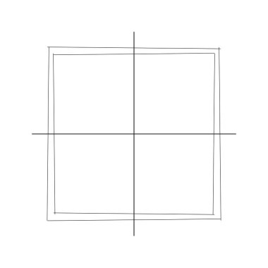 Çapraz çizgi, düğüm çizgileri. Karalama, kabataslak rasgele inters