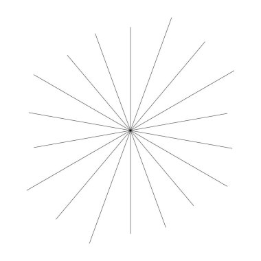 Rastgele dairesel çizgiler yıldız patlaması, güneş patlaması elementi. Yakınsama ra