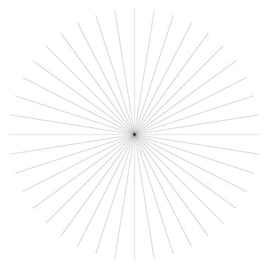 Radyal patlama çizgileri dairesel eleman. Yıldız patlaması, güneş patlaması grafiği