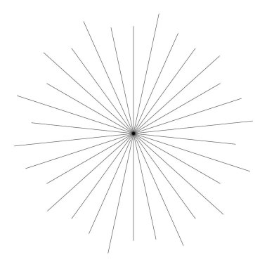 Rastgele dairesel çizgiler yıldız patlaması, güneş patlaması elementi. Yakınsama ra