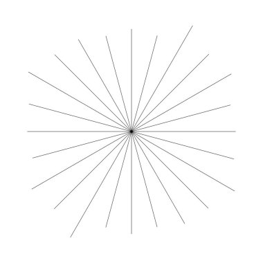 Rastgele dairesel çizgiler yıldız patlaması, güneş patlaması elementi. Yakınsama ra