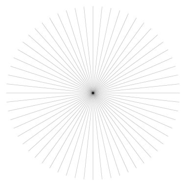 Radyal patlama çizgileri dairesel eleman. Yıldız patlaması, güneş patlaması grafiği