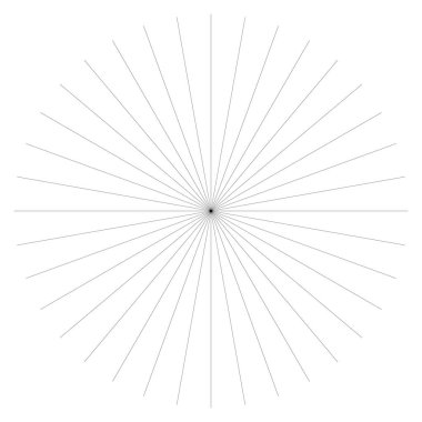 Radyal patlama çizgileri dairesel eleman. Yıldız patlaması, güneş patlaması grafiği