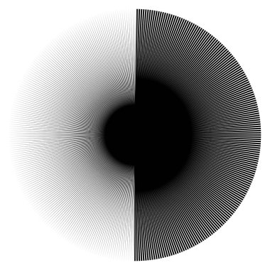 Radyal patlama çizgileri dairesel eleman. Yıldız patlaması, güneş patlaması grafiği